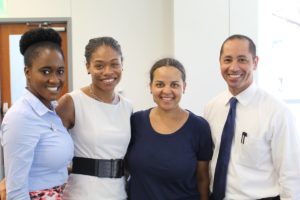 Mira Bakine, Nicole Johnson, Colette Ngo Ndjom and Harlan Jones, PhD at the 2016 Summer Research Internship Program Awards luncheon.