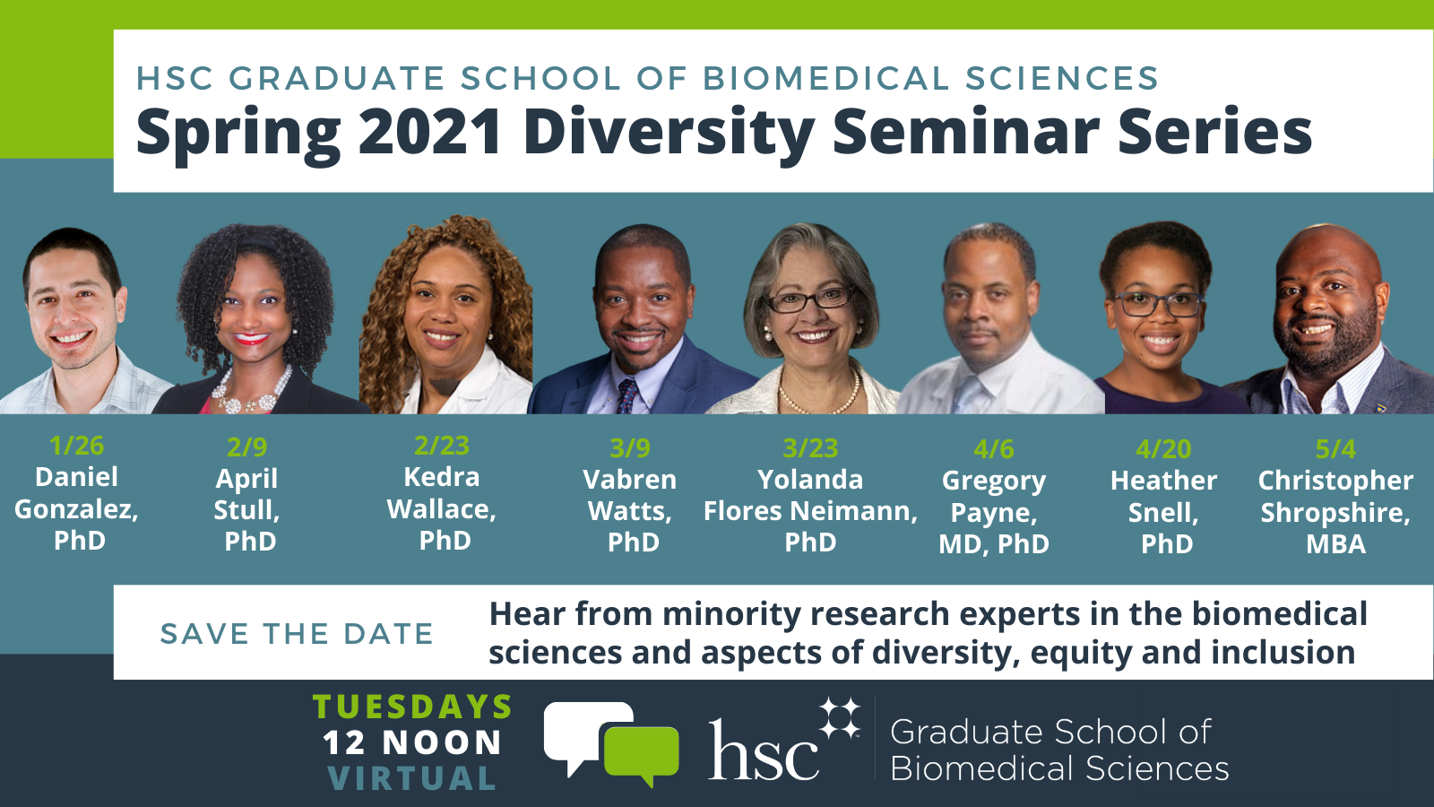 Spring Diversity Seminar Series Flyer