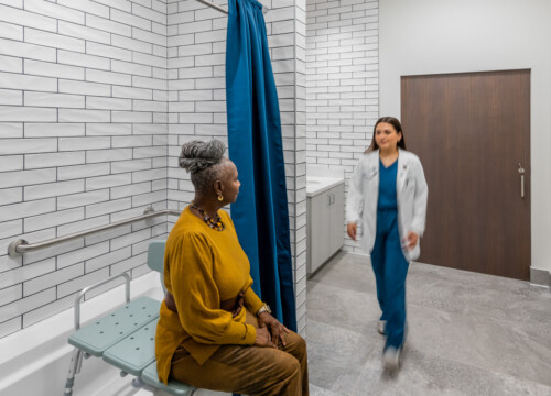 Patient and a caretaker