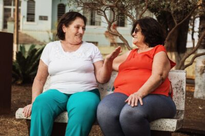 Hispanic Women Talking Sm