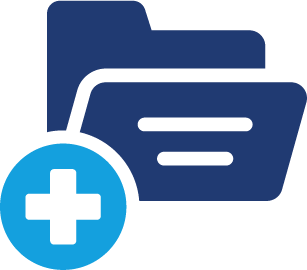 Icon of folder representing clinical data