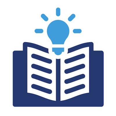 Book and lightbulb icon