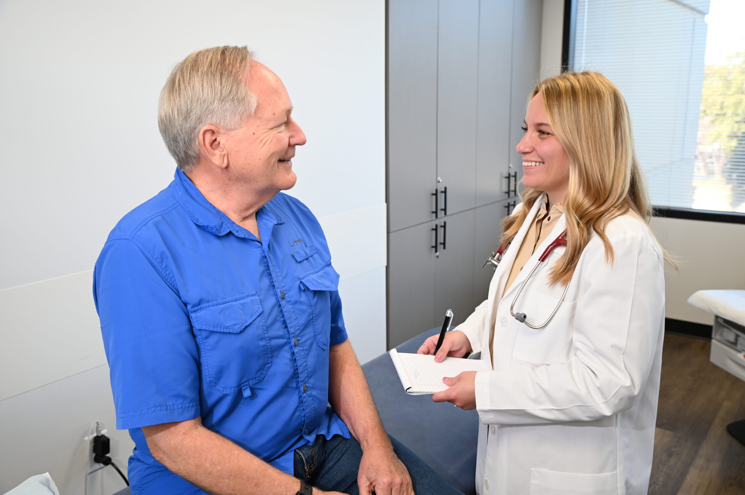 Dr. Brittany Love with Patient