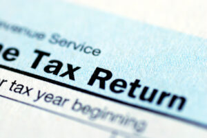 Close Up View Of The Income Tax Return