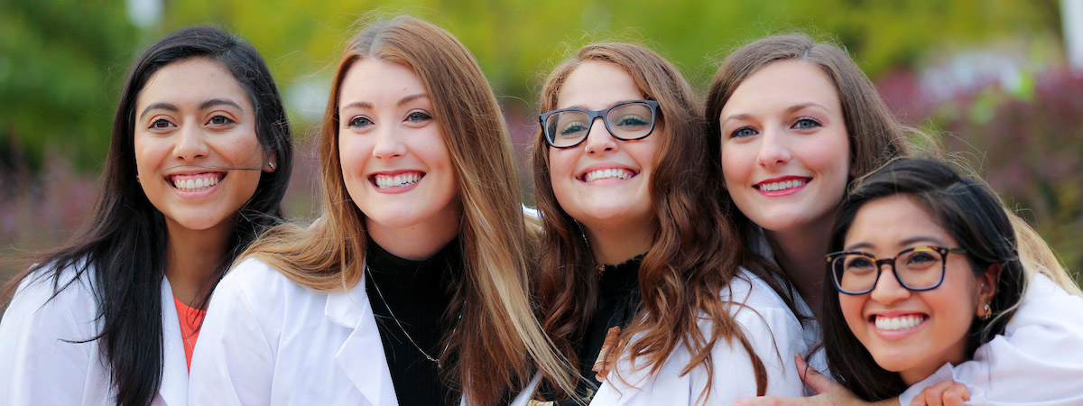 Pharmacy First Year Students Pose For A Group Photo.