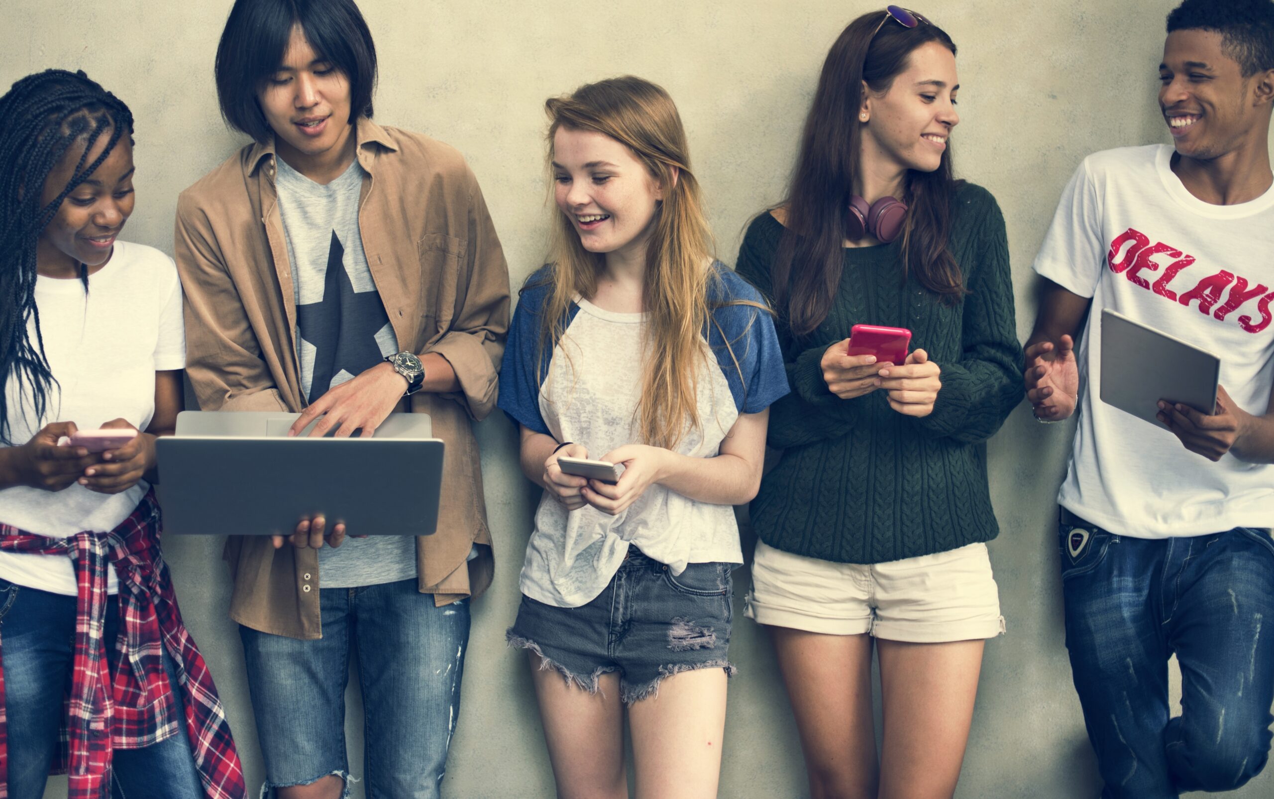 Teenagers talking