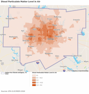 Diesel Particulate Matter Level In Air