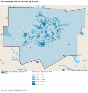 Percentage Area Covered By Parks